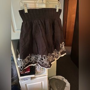 Joe benbasset skirt brown floral size extra small